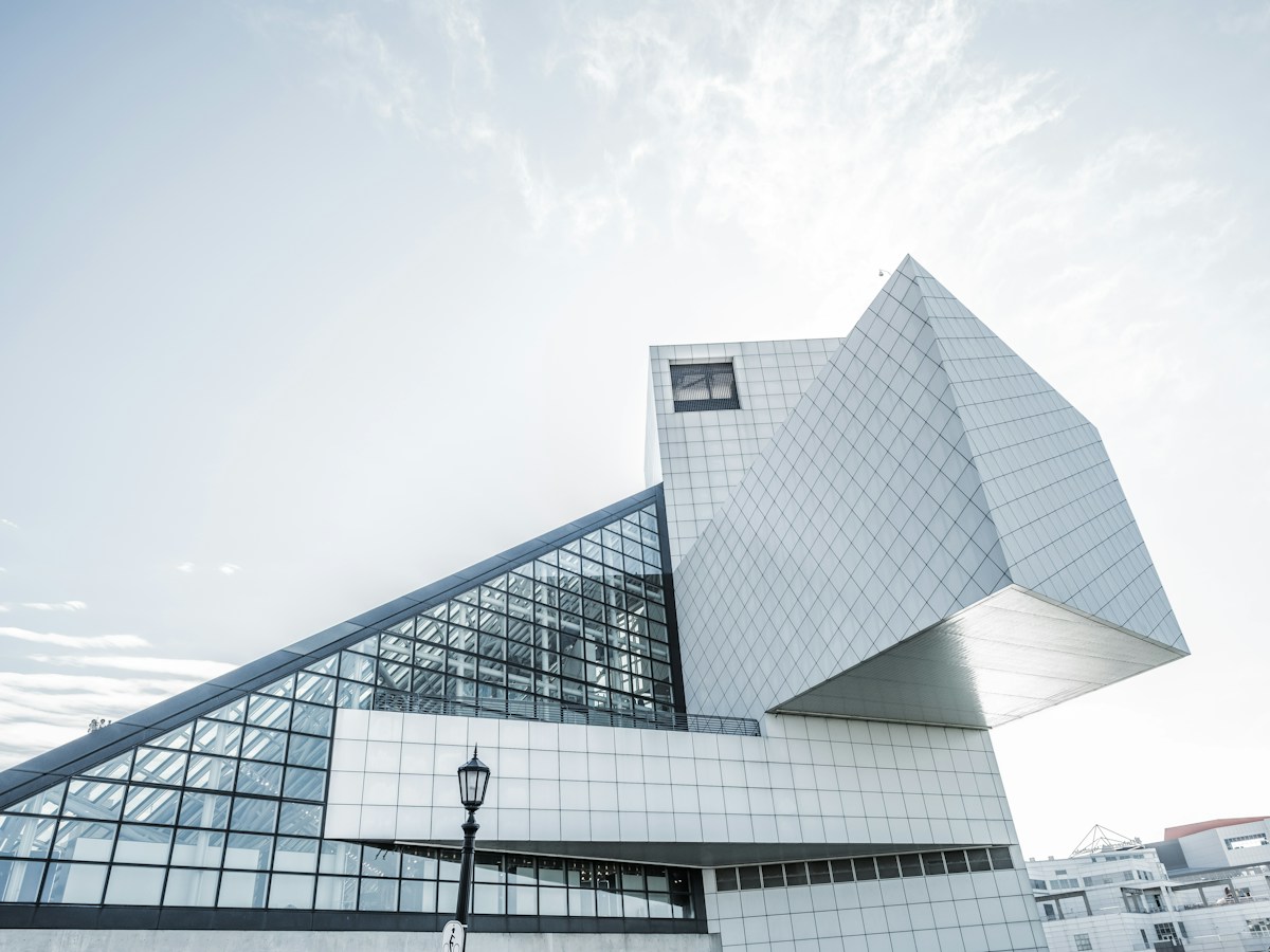 Geometric architecture viewed from below